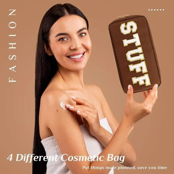 4 Pcs Nylon Makeup Bags Set Women Travel Toiletry Organizer Zipper - Picture 5 of 7